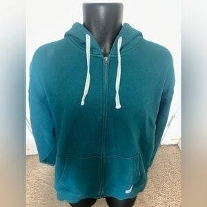 Men’s used green Eddie Bauer full zip hoodie size L large